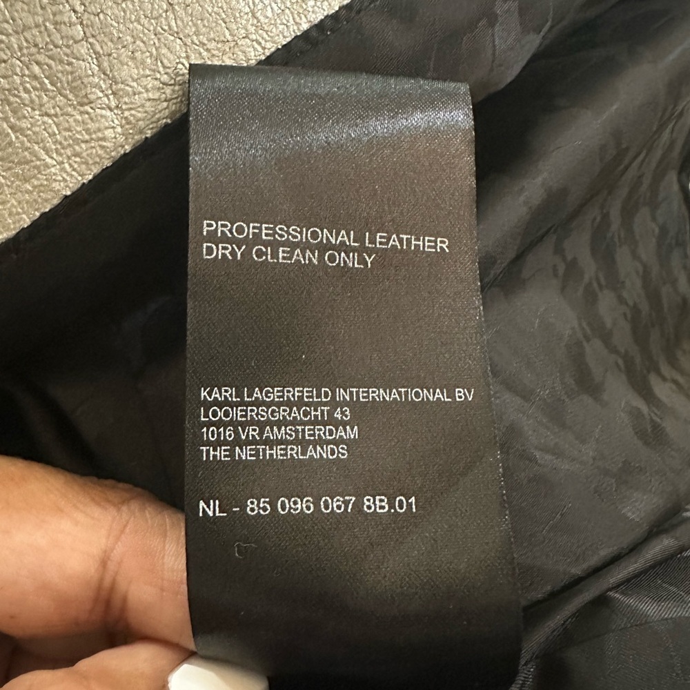 Karl Lagerfeld Leather Vest‎ Sz. M - Picture 11 of 11